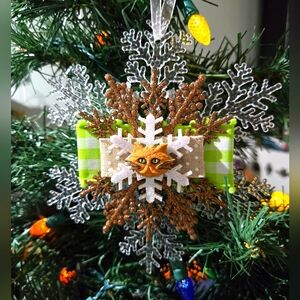 NWT Persian Cat Ornament Cat Lady Pets Owner Sparkle Christmas Holiday Decor